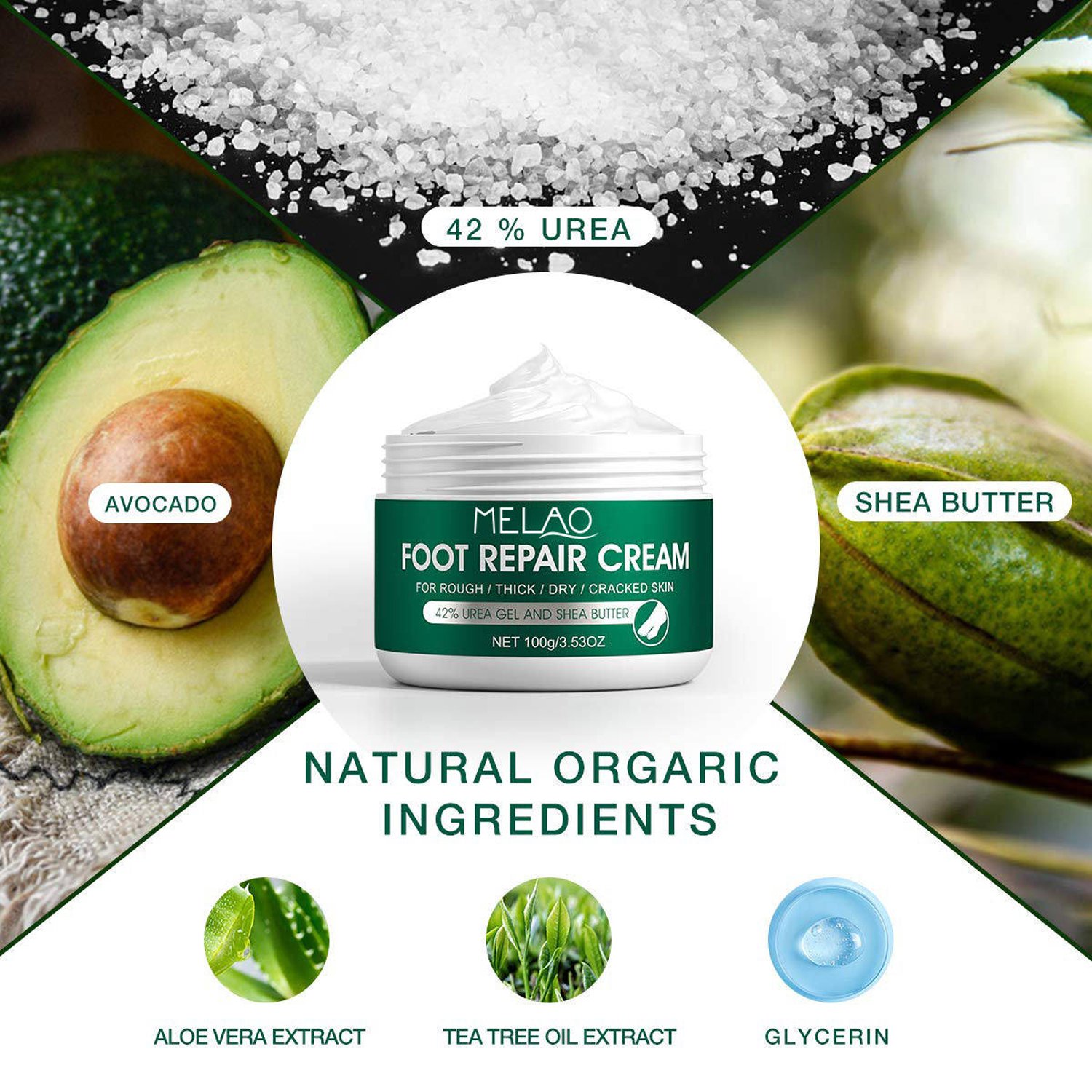 MELAO Foot Repair Cracked Heel Cream - 100g - Image 6