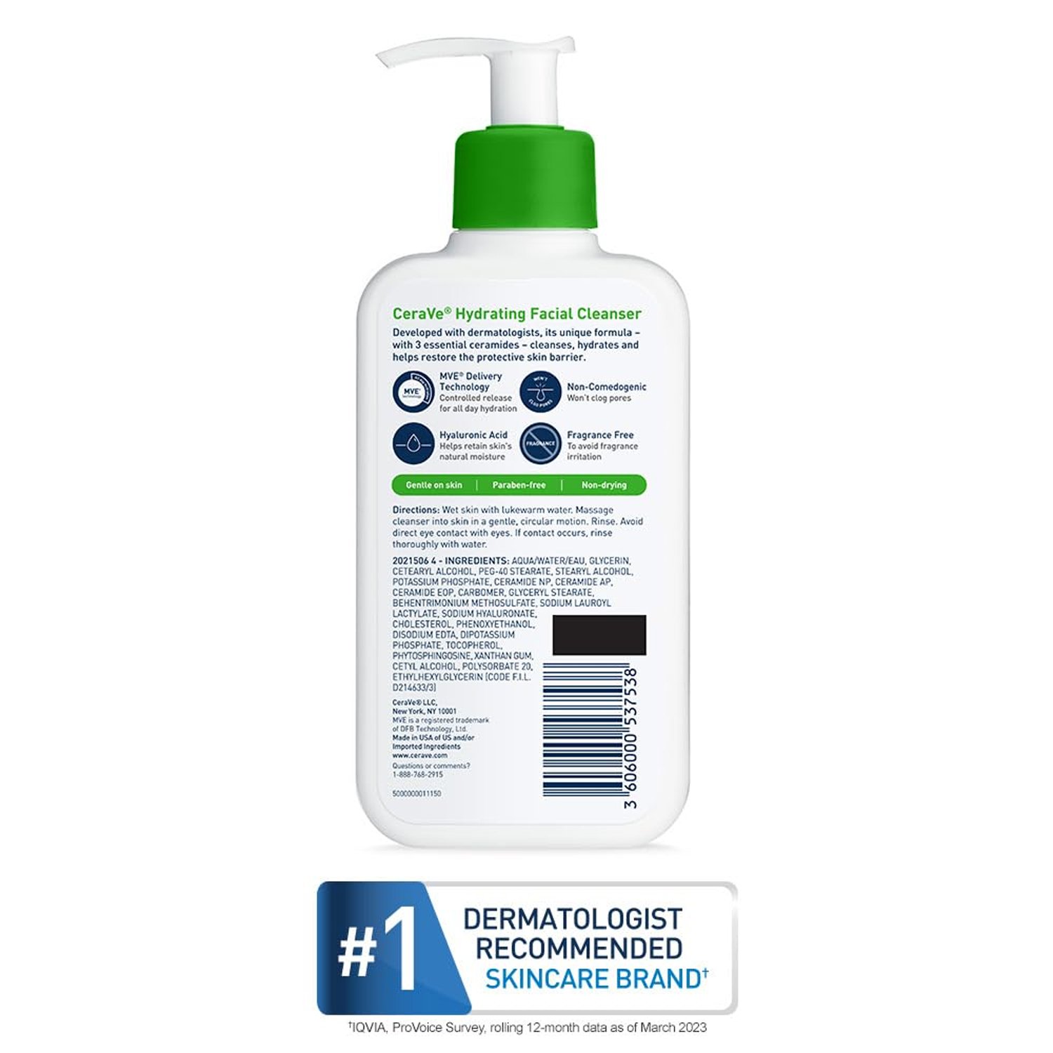 CeraVe Hydrating Cleanser For Normal To Dry Skin - 236ml - Image 2